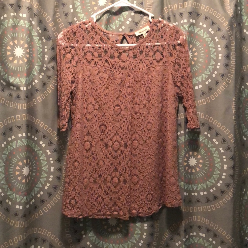 Blush lace top